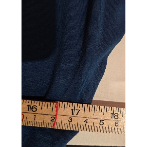 Eileen Fisher Blue Cowl Neck‎ Cap Sleeve Sheath Dress Women's XS Made in USA - Picture 5 of 5